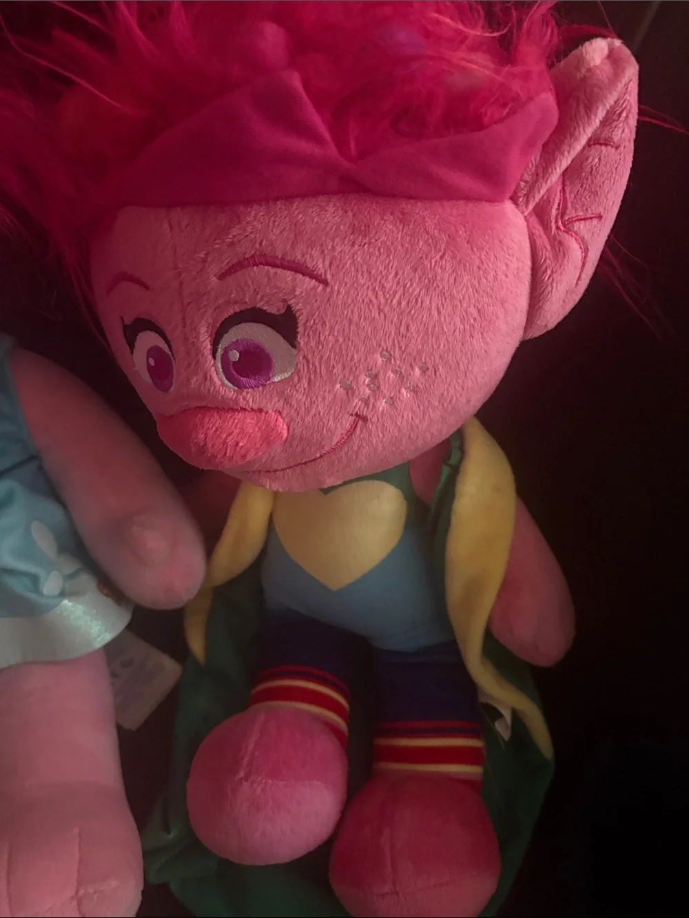 Trolls Pink Plush Duo with Bright Magenta & Multicolor Hair
